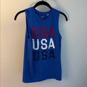 DSG Royal Blue Tank with Red, White & Navy USA Graphic